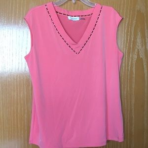 Peach Calvin Klein with pearl-like accents